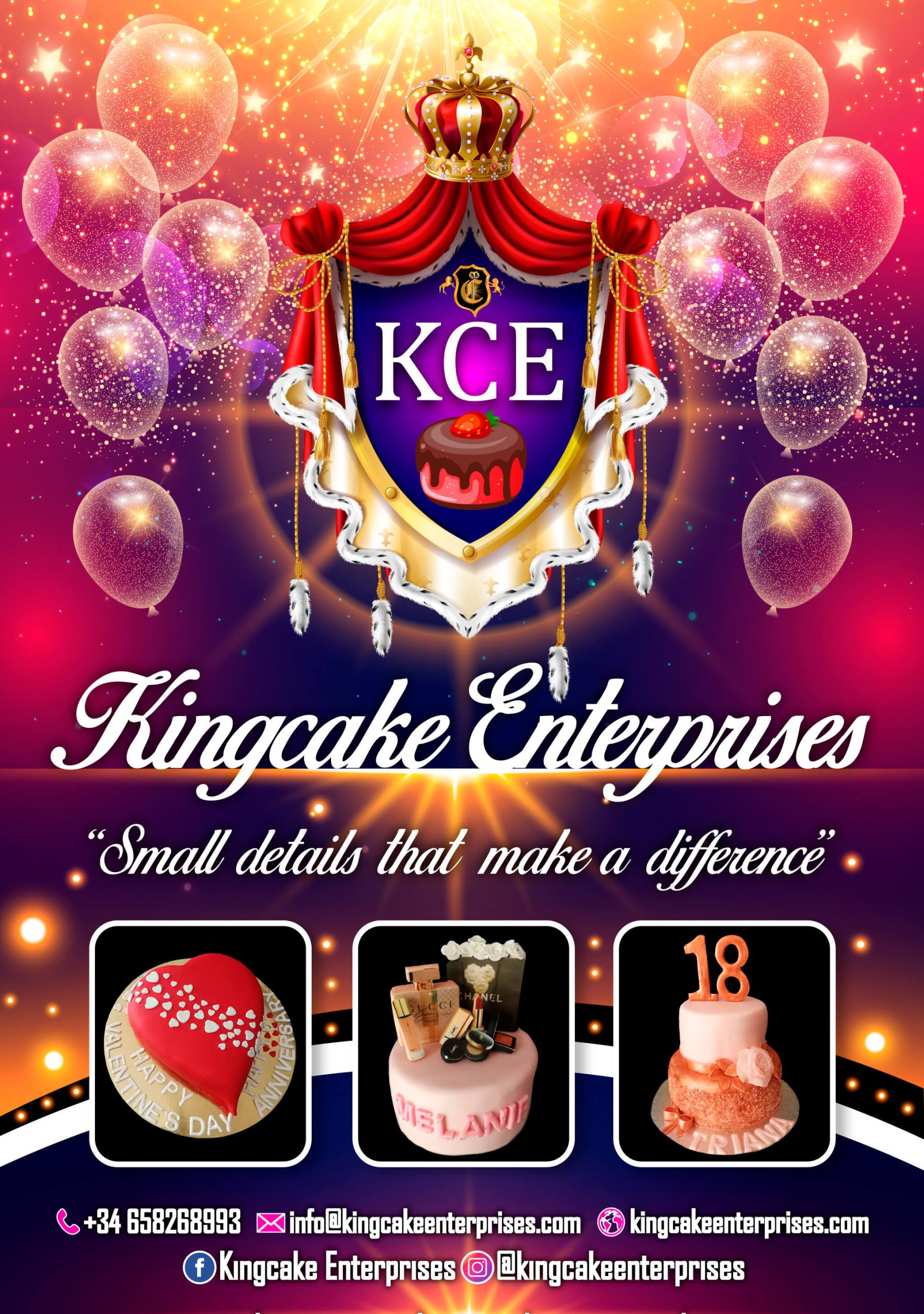PUBLICIDAD REVISTA KINGCAKE ENTERPRIPESES ENERO